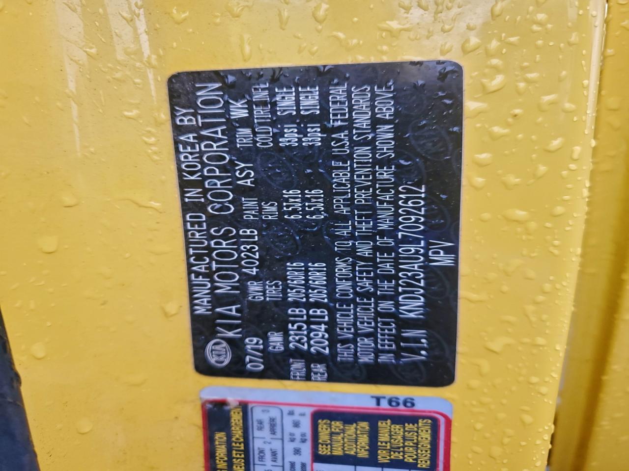 2020 Kia Soul Lx VIN: KNDJ23AU9L7092612 Lot: 94239765