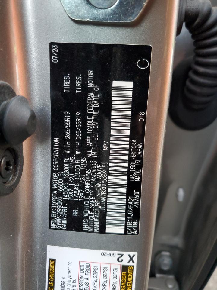 2023 Lexus Gx 460 VIN: JTJAM7BX0P5369155 Lot: 93073855