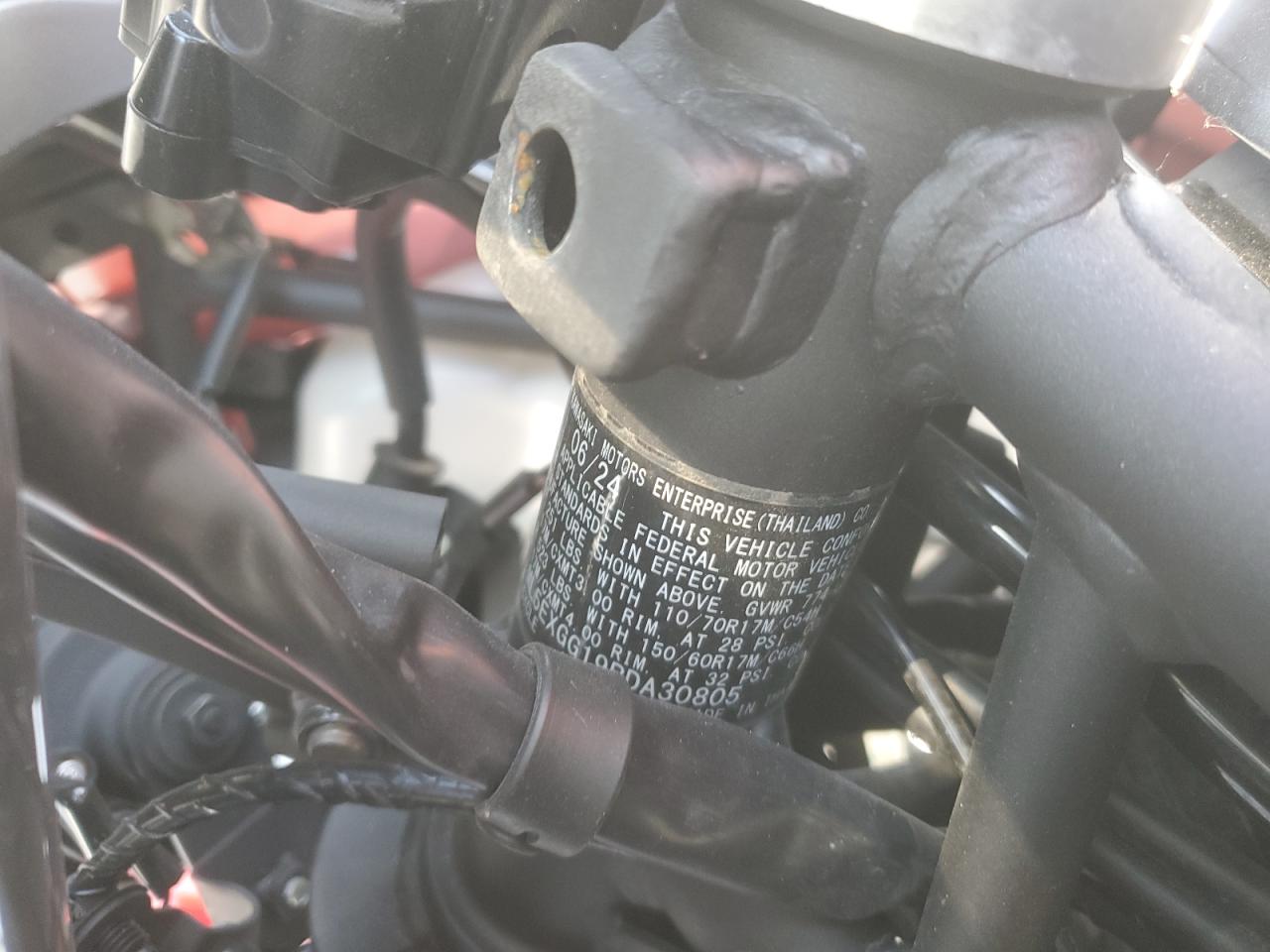 2024 Kawasaki Ex500 VIN: ML5EXGG19RDA30805 Lot: 92377355