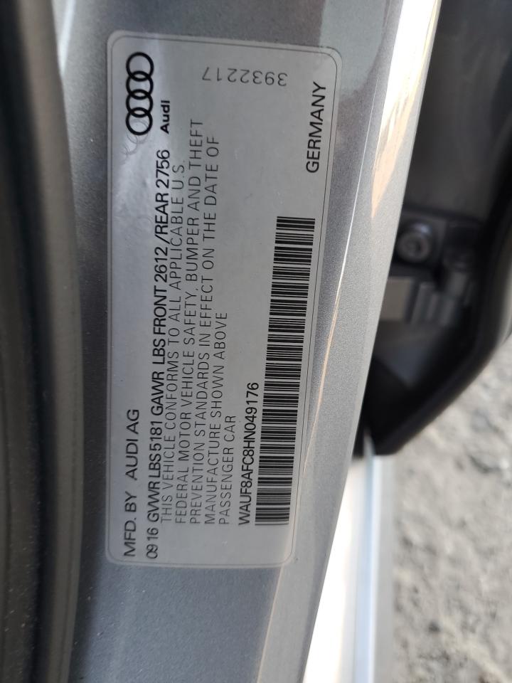 2017 Audi A6 Premium VIN: WAUF8AFC8HN049176 Lot: 92830285