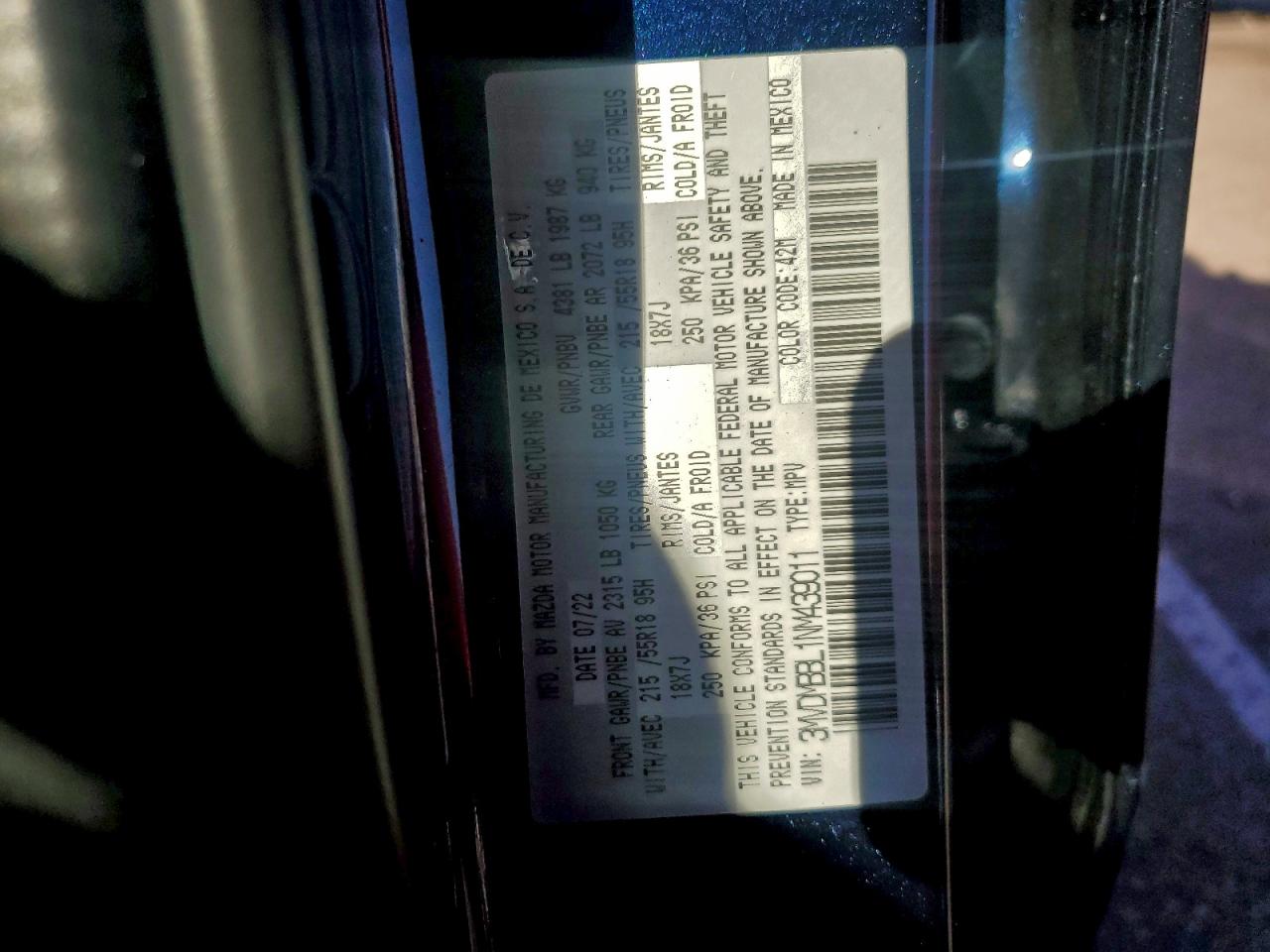 2022 Mazda Cx-30 Select VIN: 3MVDMBBL1NM439011 Lot: 94474775