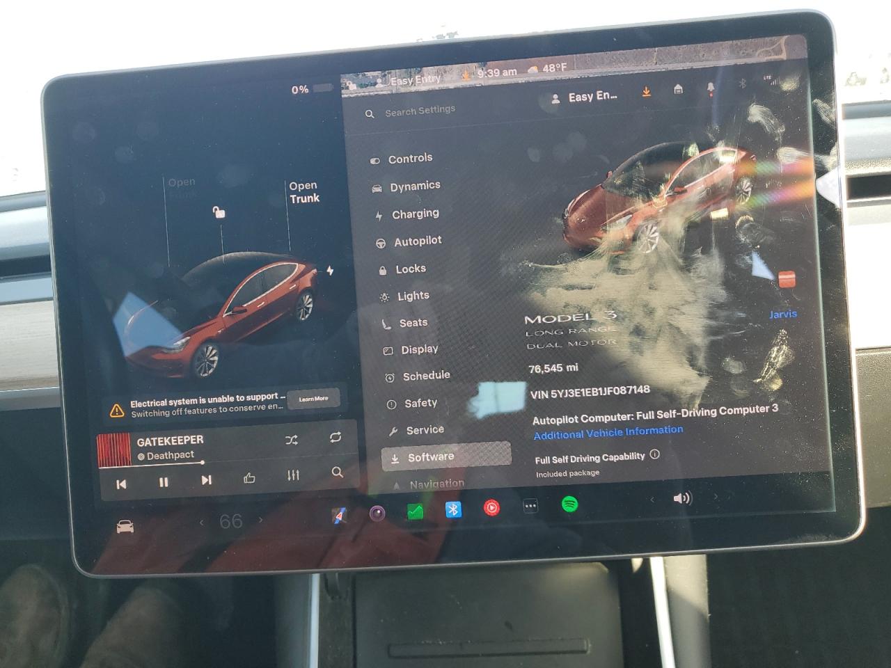 2018 Tesla Model 3 VIN: 5YJ3E1EB1JF087148 Lot: 87414135