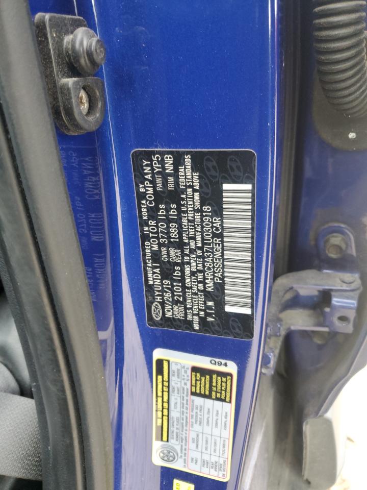 2020 Hyundai Venue Sel VIN: KMHRC8A37LU030918 Lot: 91633775