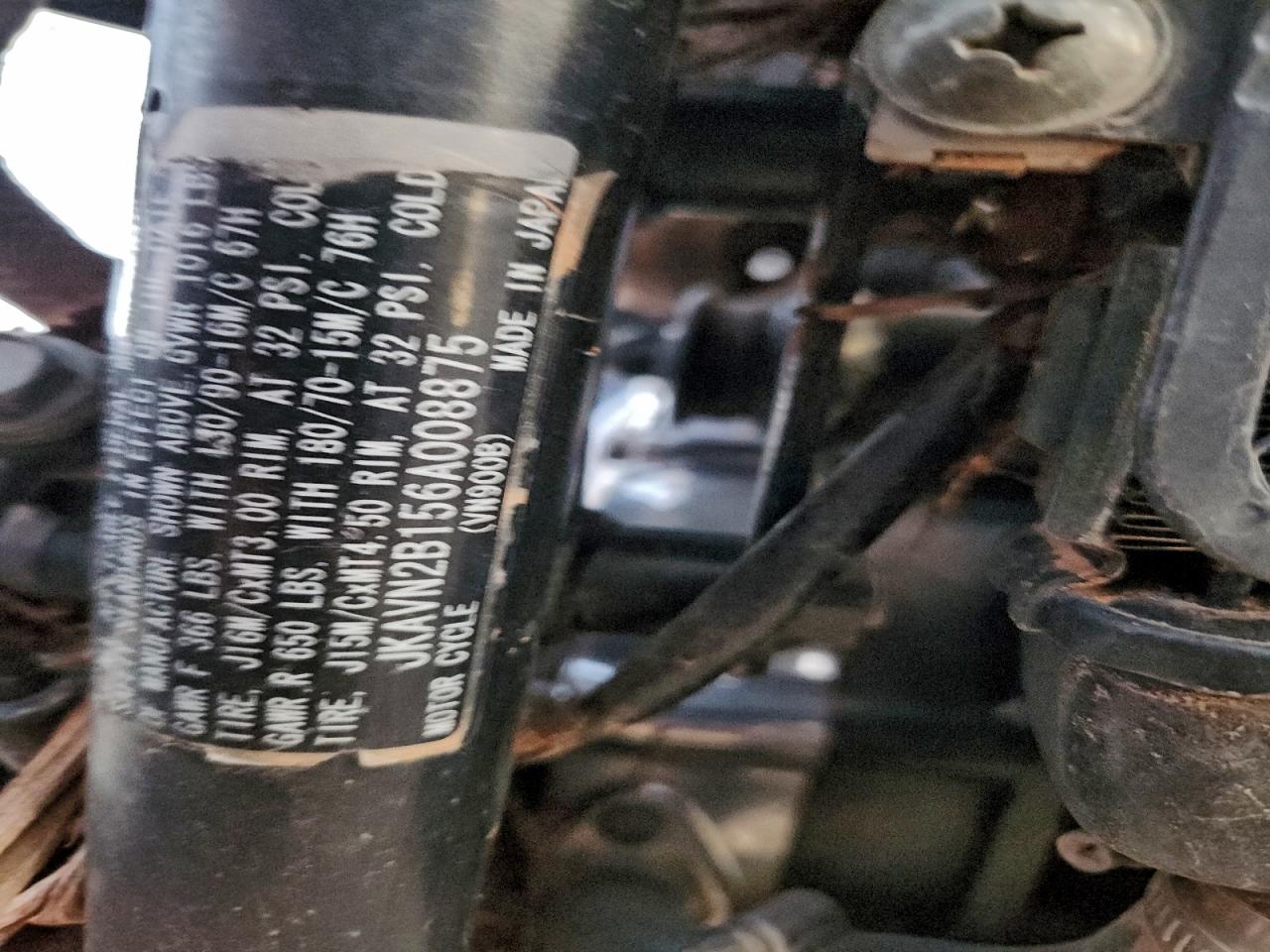 2006 Kawasaki Vn900 B VIN: JKAVN2B156A008875 Lot: 92748915