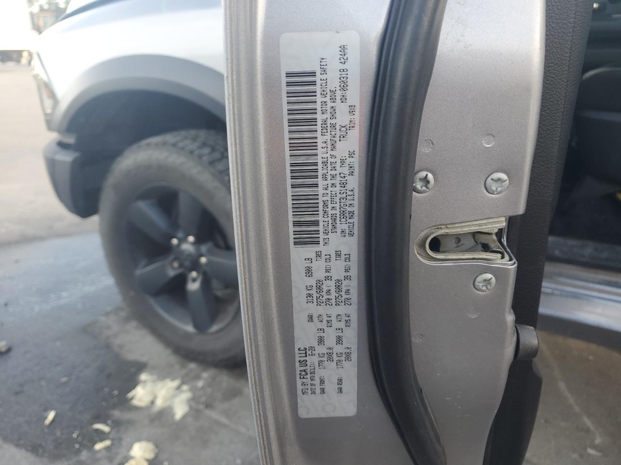 2020 Ram 1500 Classic Warlock VIN: 1C6RR7GT3LS148147 Lot: 91965135