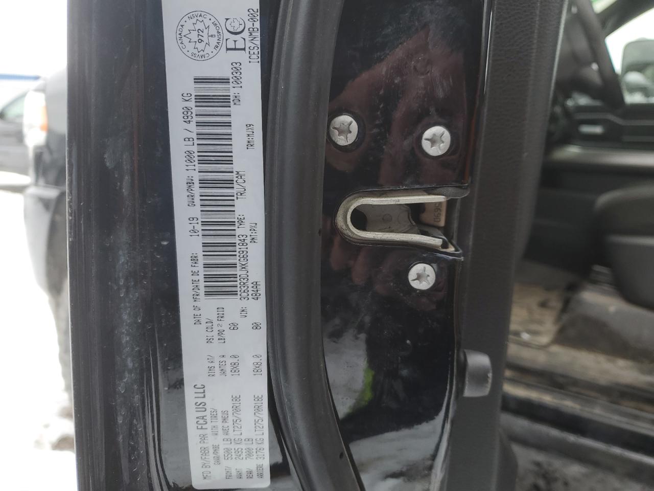 2019 Ram 3500 Big Horn VIN: 3C63R3DJXKG691843 Lot: 90704385