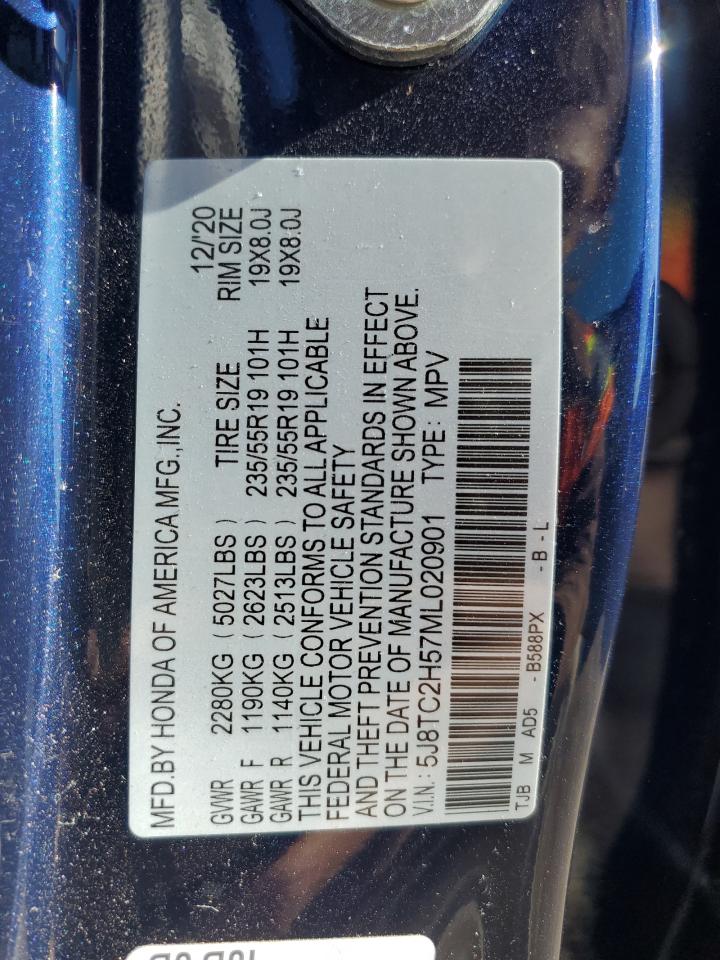 2021 Acura Rdx Technology VIN: 5J8TC2H57ML020901 Lot: 91224715