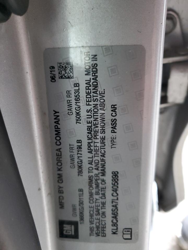 2020 Chevrolet Spark Ls VIN: KL8CA6SA7LC405898 Lot: 91798615