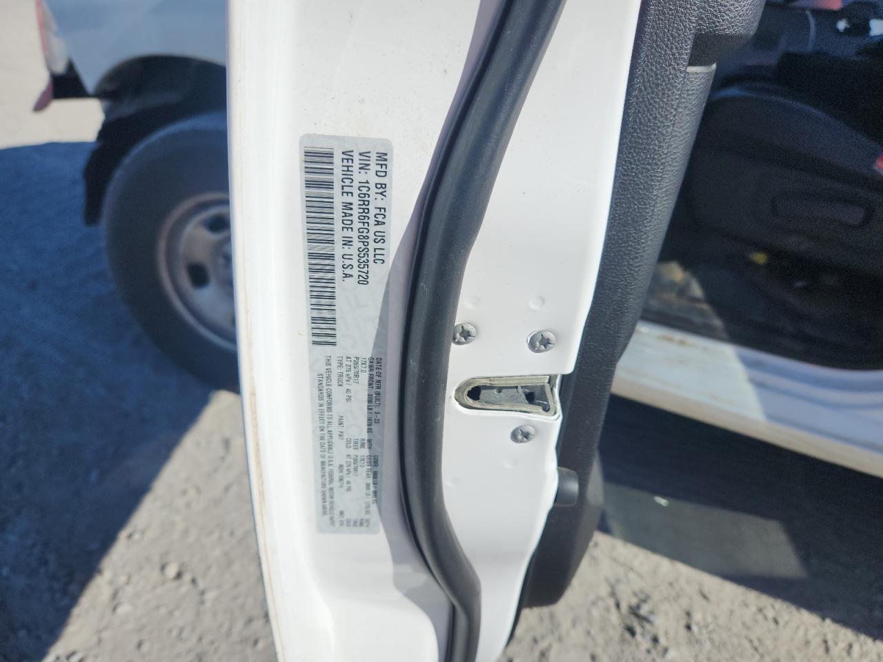 2023 Ram 1500 Classic Tradesman VIN: 1C6RR6FG8PS535720 Lot: 91623125