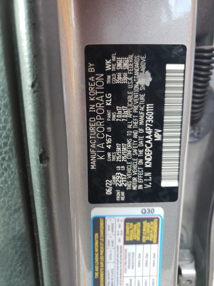 2023 Kia Seltos Lx VIN: KNDEPCAA4P7360111 Lot: 91400655