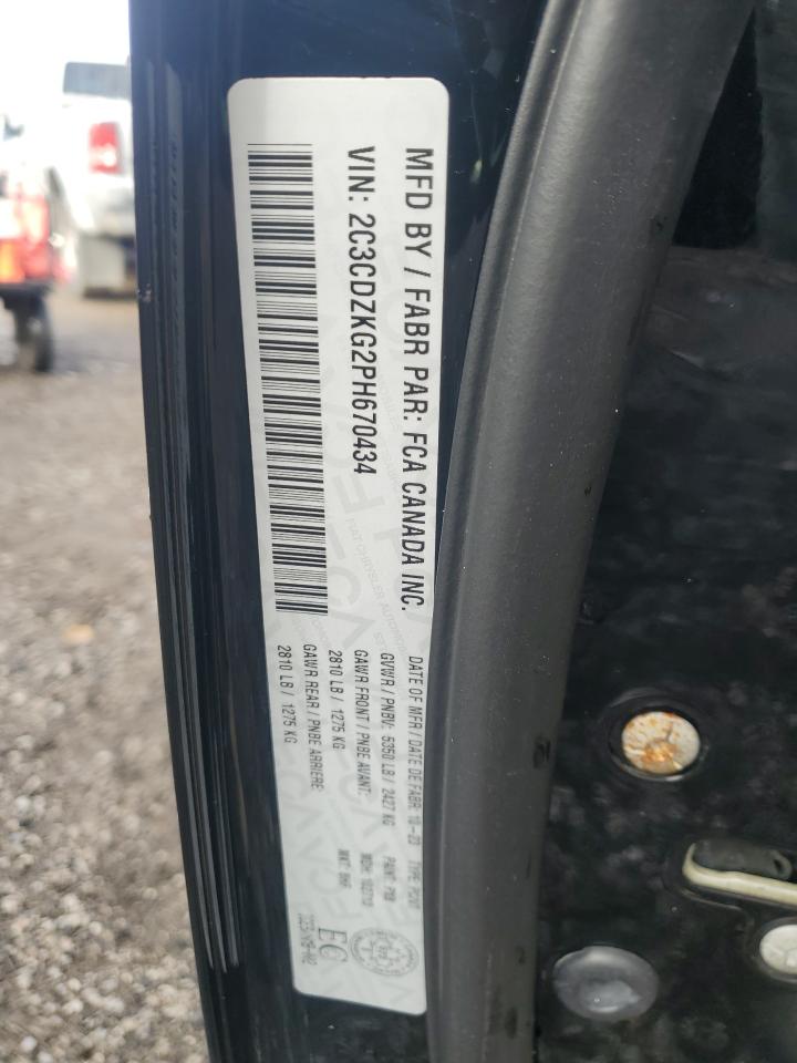 2023 Dodge Challenger Gt VIN: 2C3CDZKG2PH670434 Lot: 92010395