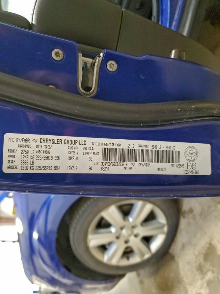 2012 Dodge Journey R/T VIN: 3C4PDDFG2CT283216 Lot: 94120945