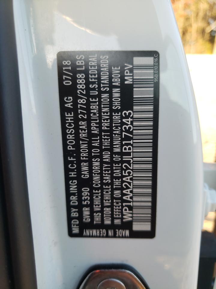 2018 Porsche Macan VIN: WP1AA2A52JLB17343 Lot: 91943345