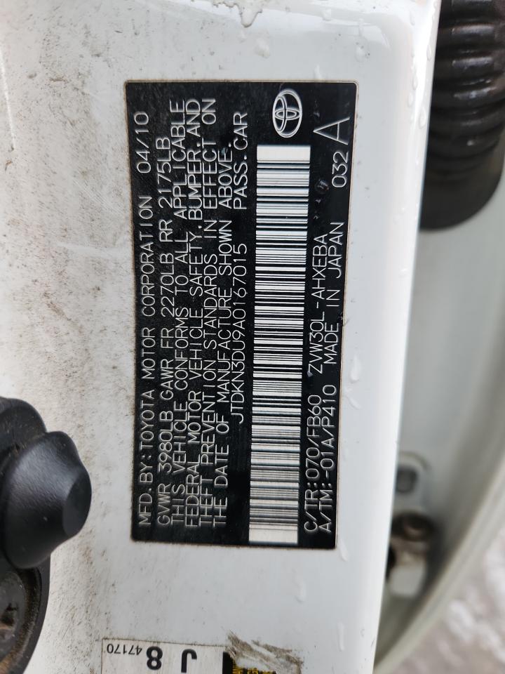 2010 Toyota Prius VIN: JTDKN3DU9A0167015 Lot: 91845715