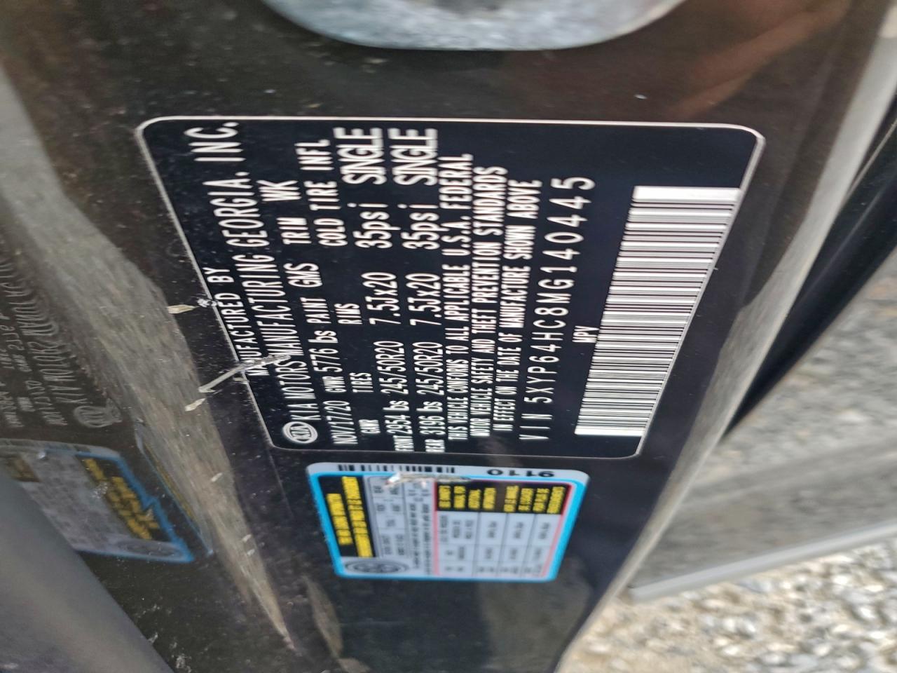 2021 Kia Telluride S VIN: 5XYP64HC8MG140445 Lot: 94224755