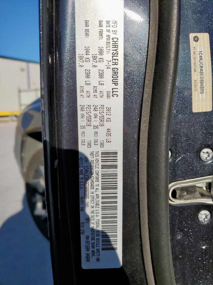 2014 Jeep Compass Sport VIN: 1C4NJCBA8ED886885 Lot: 91080895