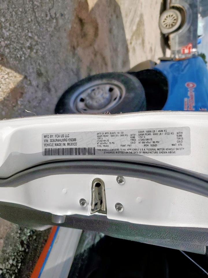 2024 Ram 2500 Utility / Service Truck VIN: 3C6UR4HJXRG139306 Lot: 89924585