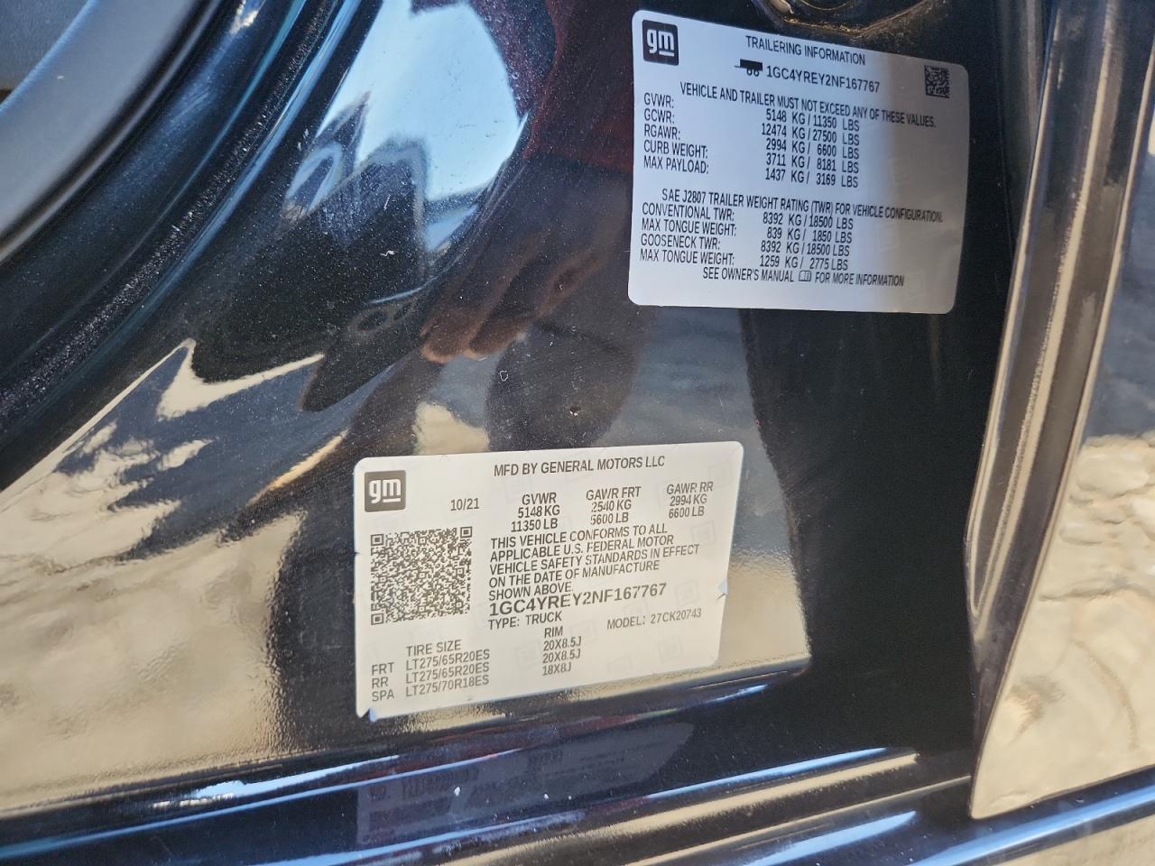 2022 Chevrolet Silverado K2500 High Country VIN: 1GC4YREY2NF167767 Lot: 85428915