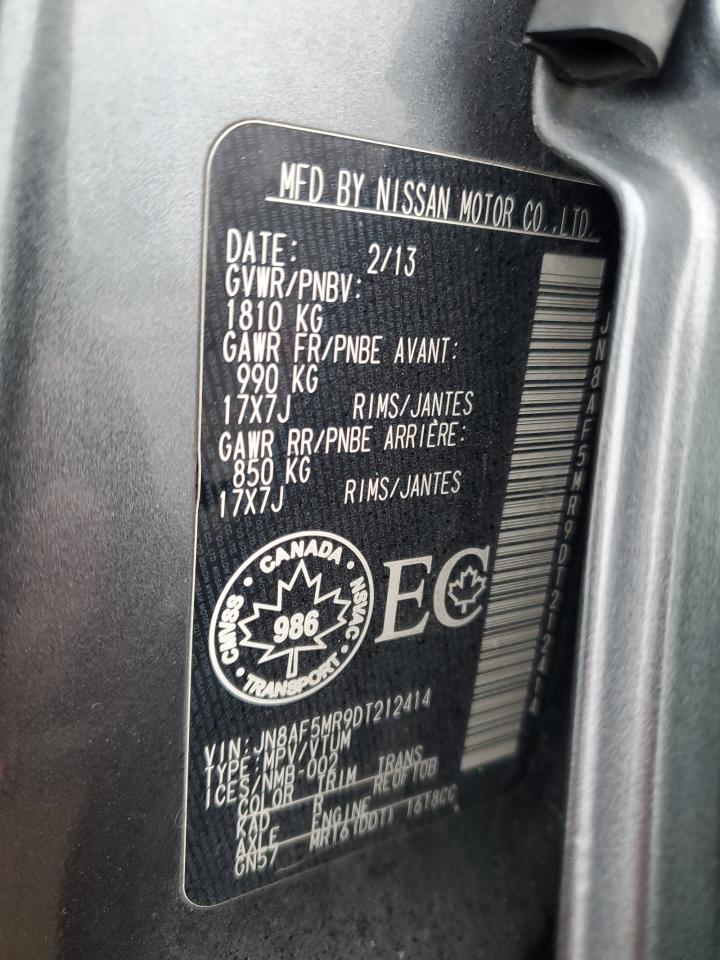 2013 Nissan Juke S VIN: JN8AF5MR9DT212414 Lot: 91039185