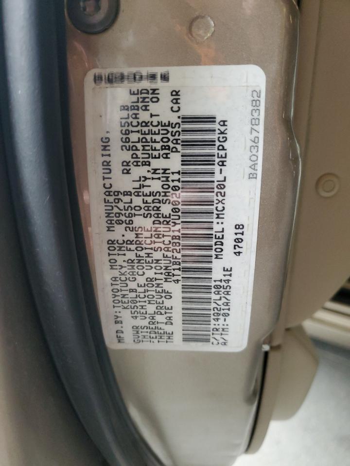 2000 Toyota Avalon Xl VIN: 4T1BF28B1YU002011 Lot: 82702115