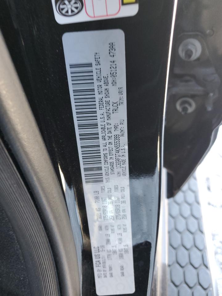 2019 Ram 1500 Tradesman VIN: 1C6SRFGT4KN555399 Lot: 92396165