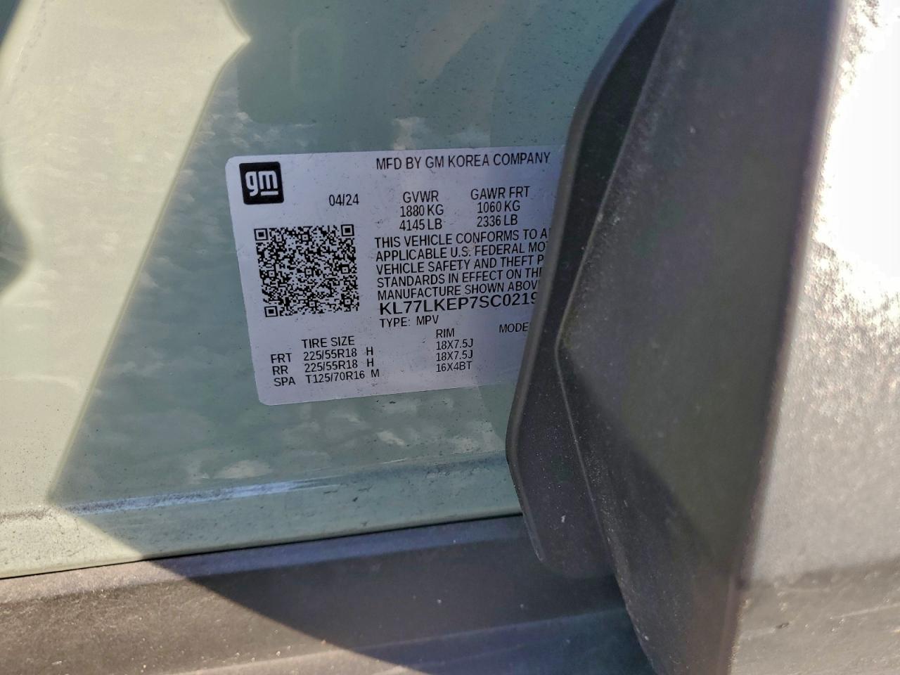 2025 Chevrolet Trax Activ VIN: KL77LKEP7SC021966 Lot: 94480845