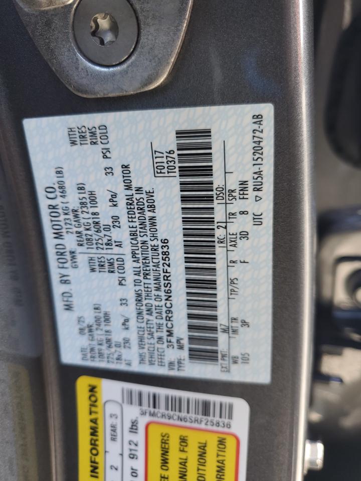 2025 Ford Bronco Sport Outer Banks VIN: 3FMCR9CN6SRF25836 Lot: 93846815