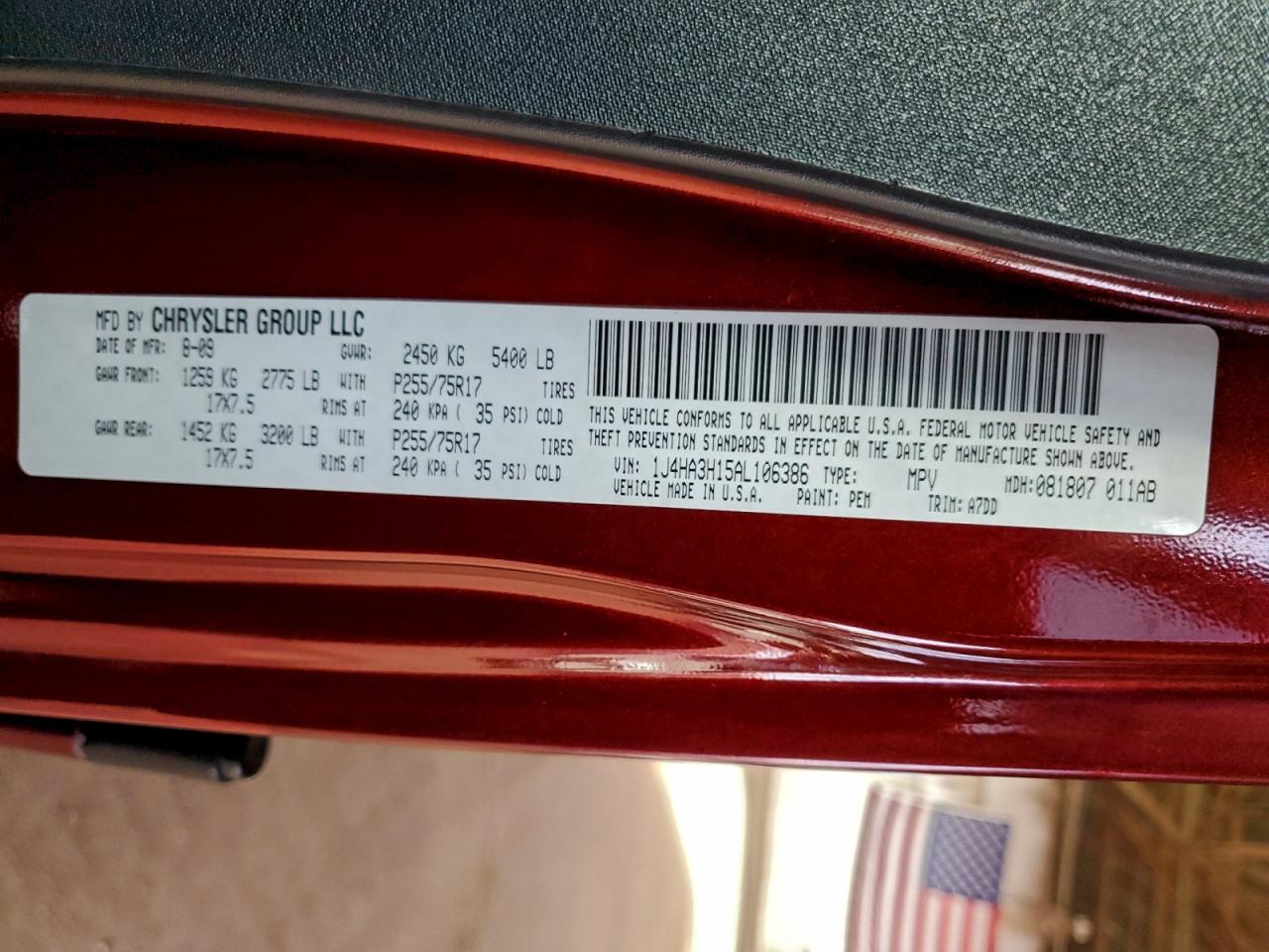 2010 Jeep Wrangler Unlimited Sport VIN: 1J4HA3H15AL106386 Lot: 94076105