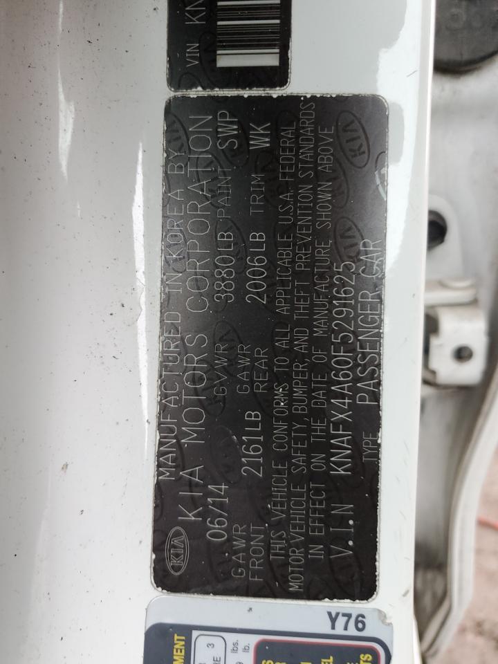 2015 Kia Forte Lx VIN: KNAFX4A60F5291625 Lot: 93323445