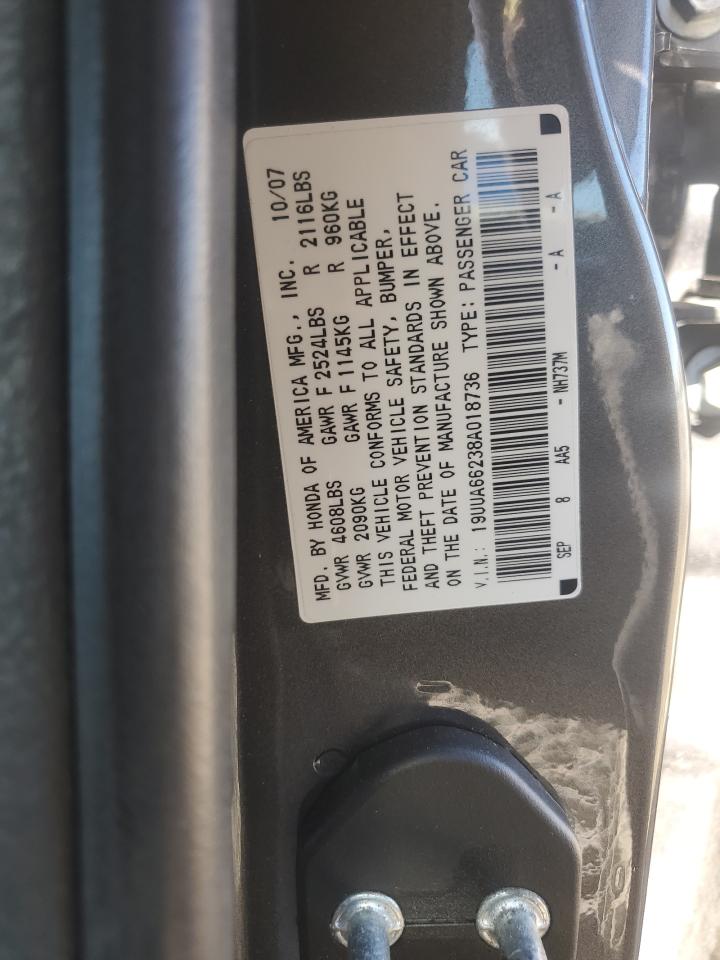 2008 Acura Tl VIN: 19UUA66238A018736 Lot: 92326815