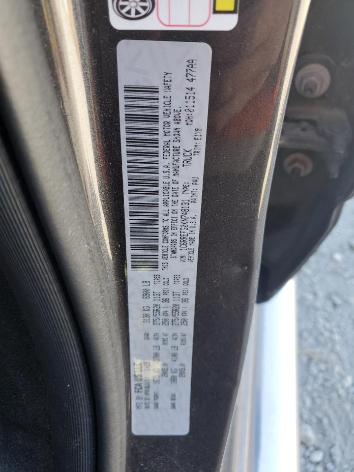 2019 Ram 1500 Big Horn/Lone Star VIN: 1C6RREFG0KN748131 Lot: 91995335