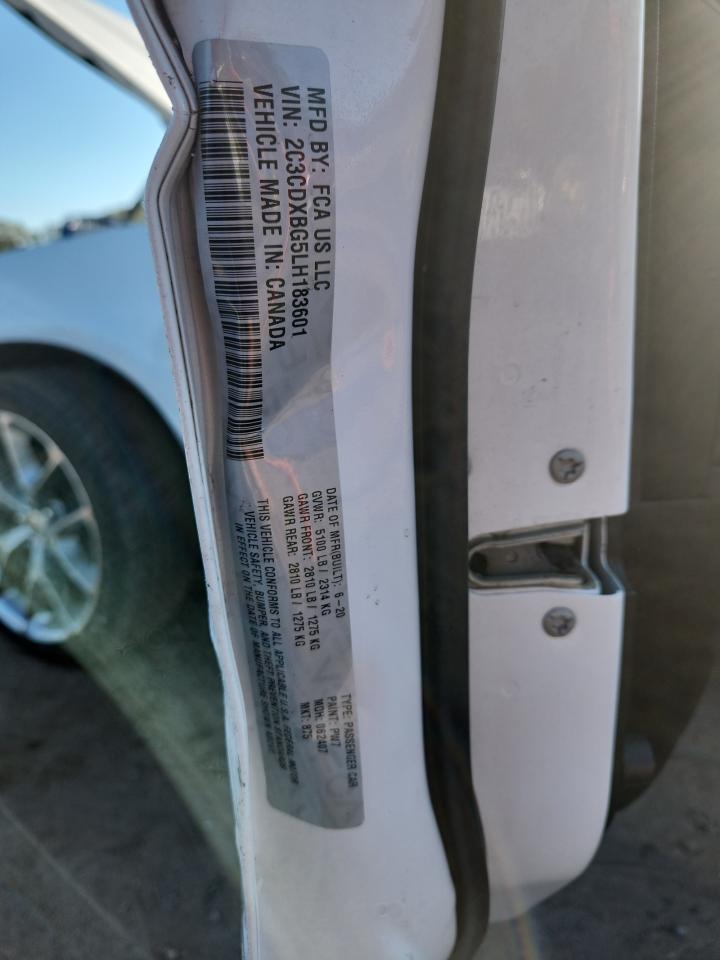 2020 Dodge Charger Sxt VIN: 2C3CDXBG5LH183601 Lot: 91423735