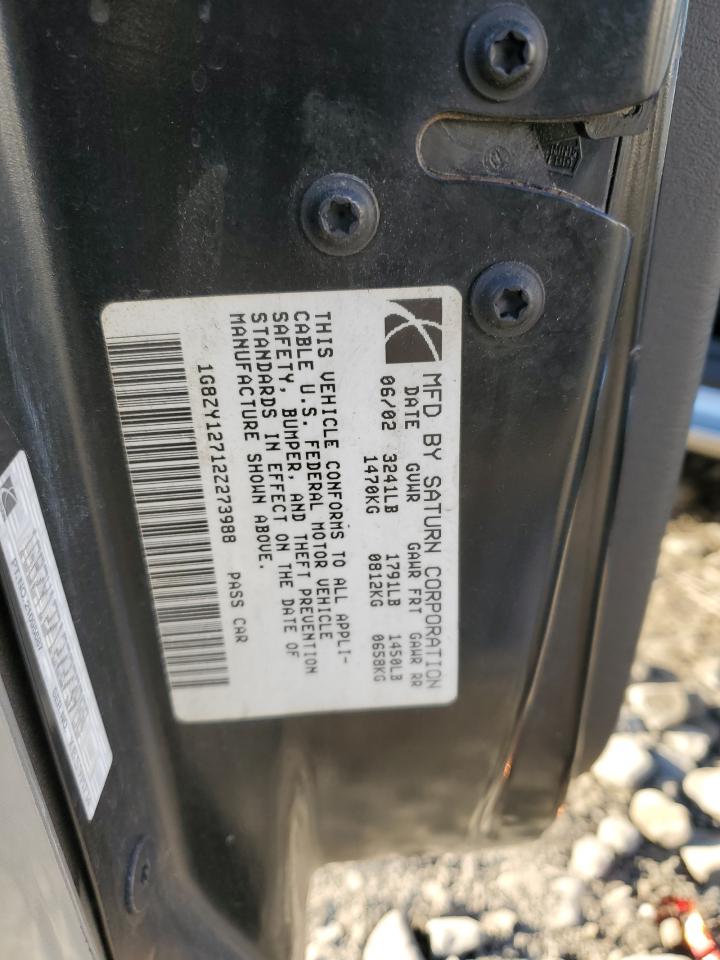 2002 Saturn Sc2 VIN: 1G8ZY12712Z273988 Lot: 91109035