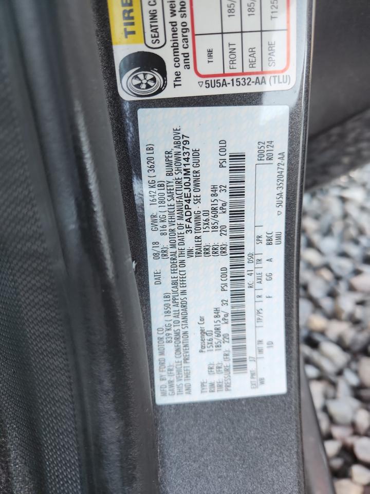 2018 Ford Fiesta Se VIN: 3FADP4EJ0JM143797 Lot: 90511765