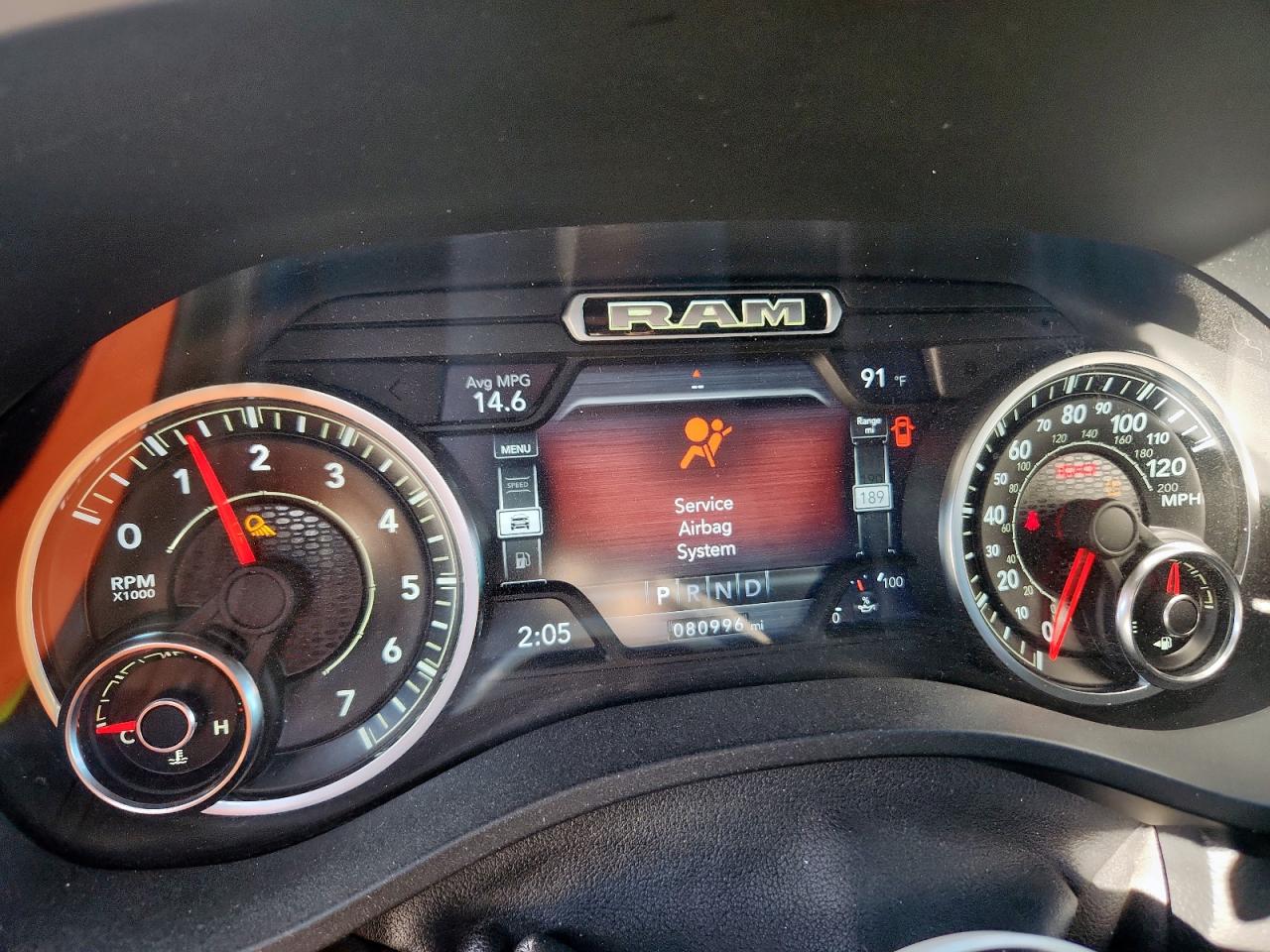 2019 Ram 1500 Big Horn/Lone Star VIN: 1C6RREFT7KN581988 Lot: 92378505