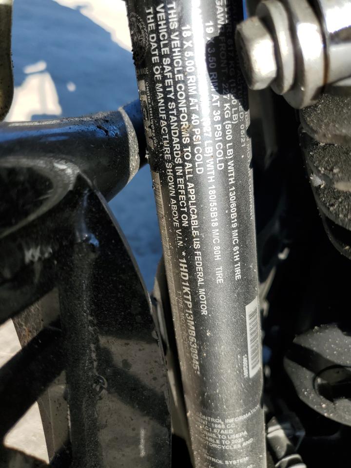 2021 Harley-Davidson Fltrxs VIN: 1HD1KTP13MB638945 Lot: 90783065