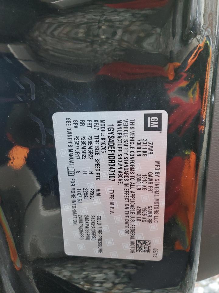 2013 Cadillac Escalade Platinum VIN: 1GYS4DEF1DR347107 Lot: 92003015