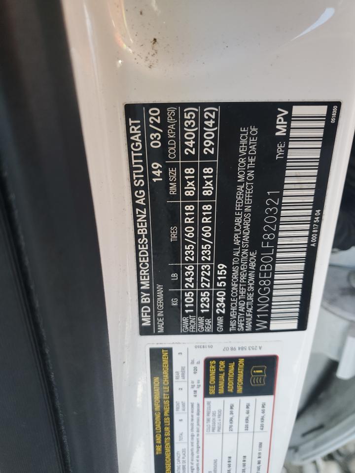 2020 Mercedes-Benz Glc 300 4Matic VIN: W1N0G8EB0LF820321 Lot: 91618385