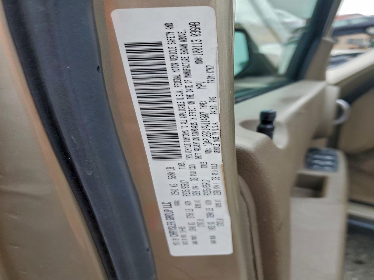 2010 Dodge Nitro Se VIN: 1D4PU2GK1AW114807 Lot: 92442365