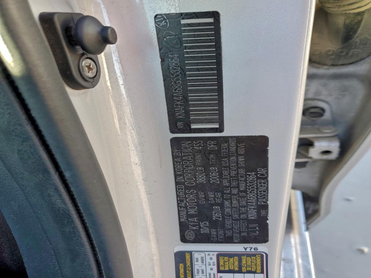 2016 Kia Forte Lx VIN: KNAFK4A68G5532864 Lot: 93763425