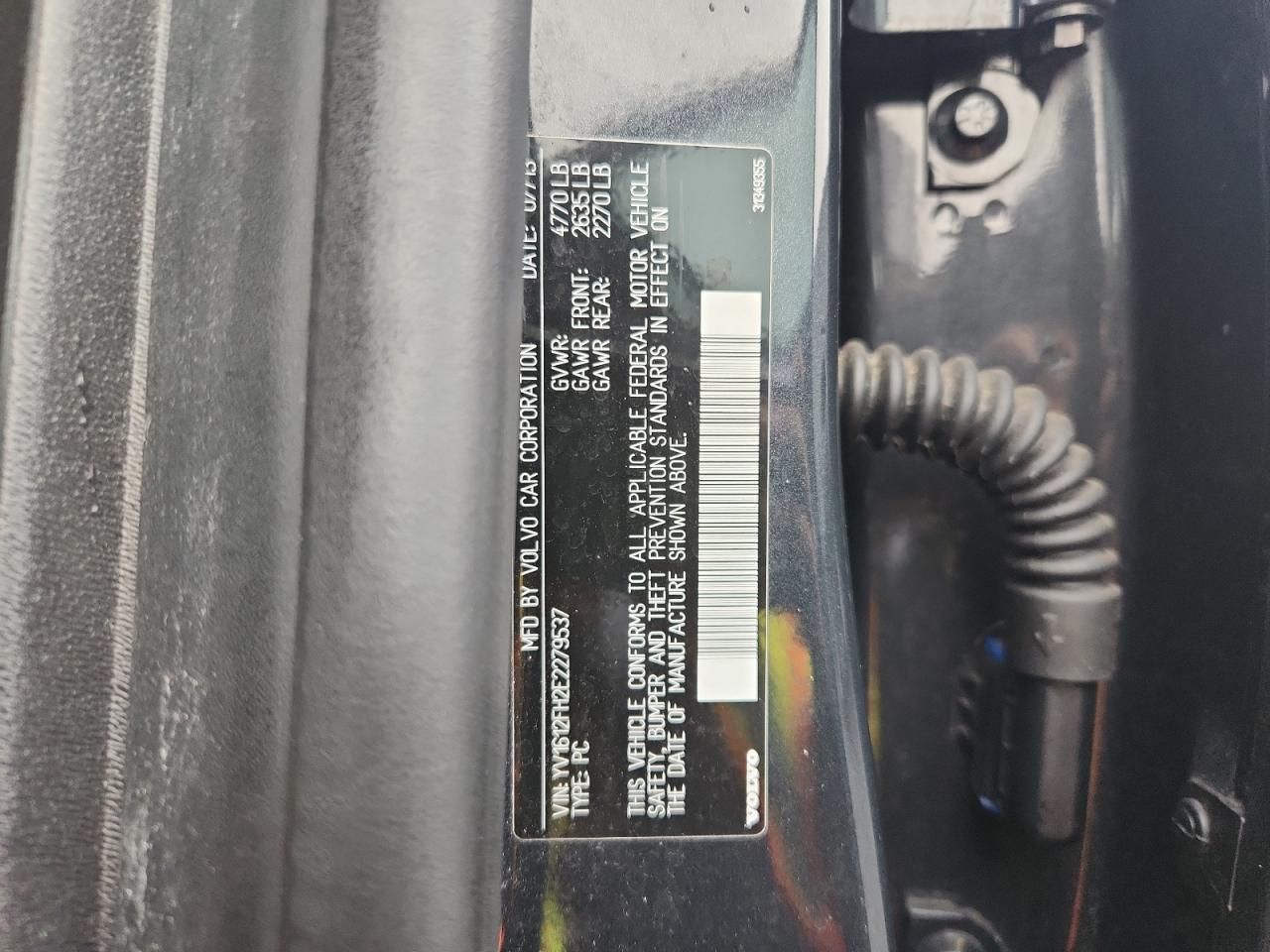 2014 Volvo S60 T5 VIN: YV1612FH2E2279537 Lot: 90448855