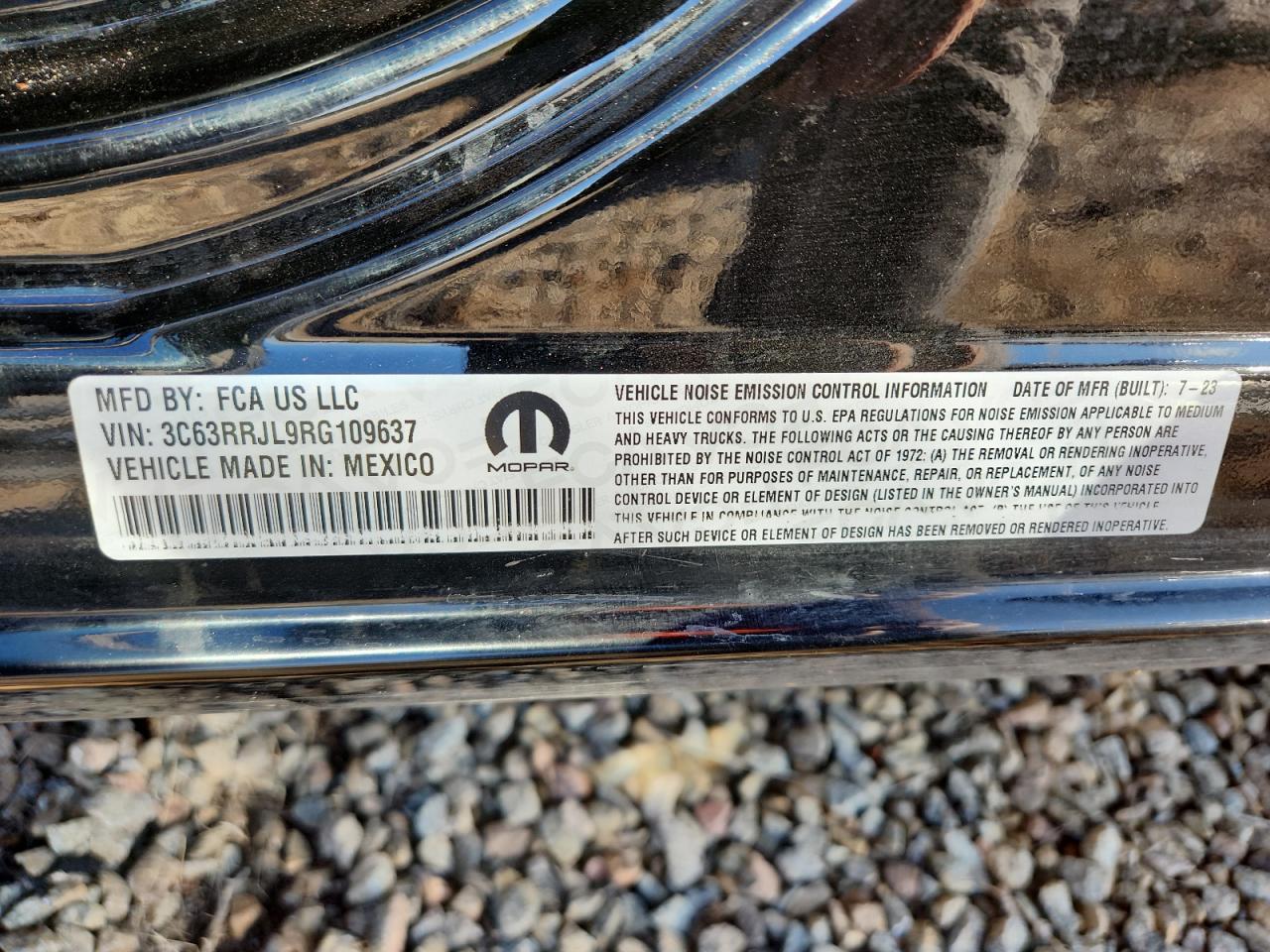 2024 Ram 3500 Laramie VIN: 3C63RRJL9RG109637 Lot: 93117295