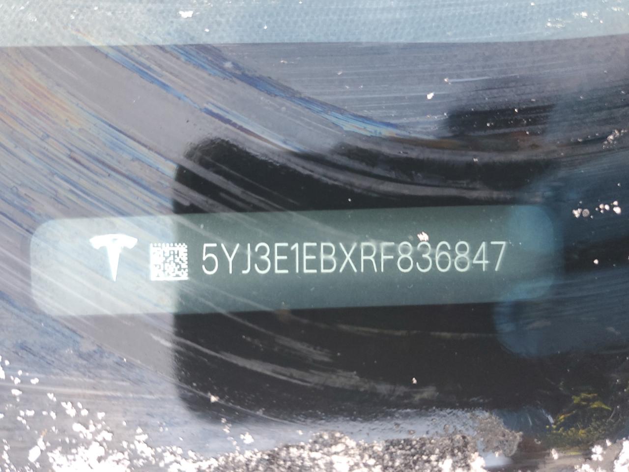 2024 Tesla Model 3 VIN: 5YJ3E1EBXRF836847 Lot: 91838875