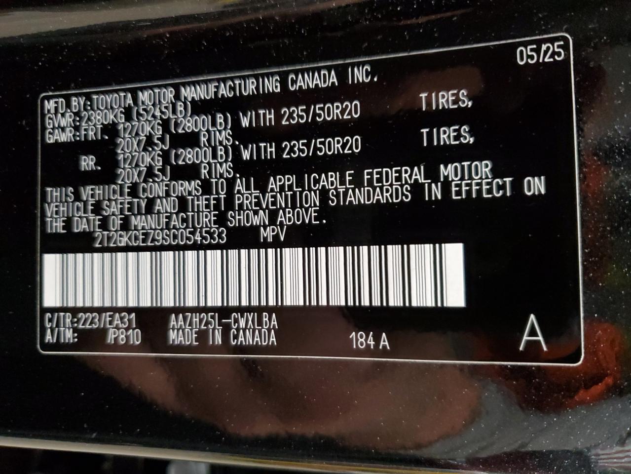 2025 Lexus Nx 350H Base VIN: 2T2GKCEZ9SC054533 Lot: 93671965