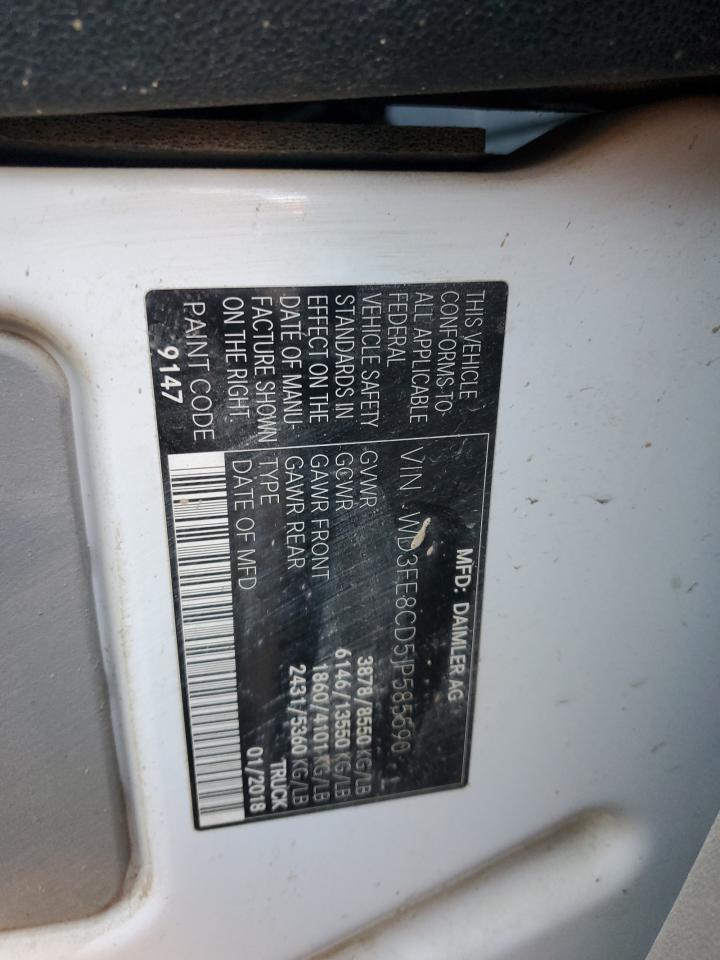 2018 Mercedes-Benz Sprinter 2500 VIN: WD3FE8CD5JP585590 Lot: 91194805