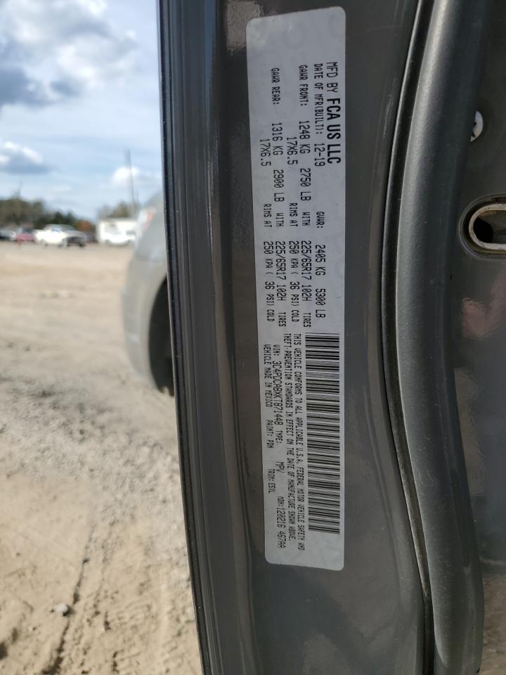 2019 Dodge Journey Se VIN: 3C4PDCABXKT871448 Lot: 93413595