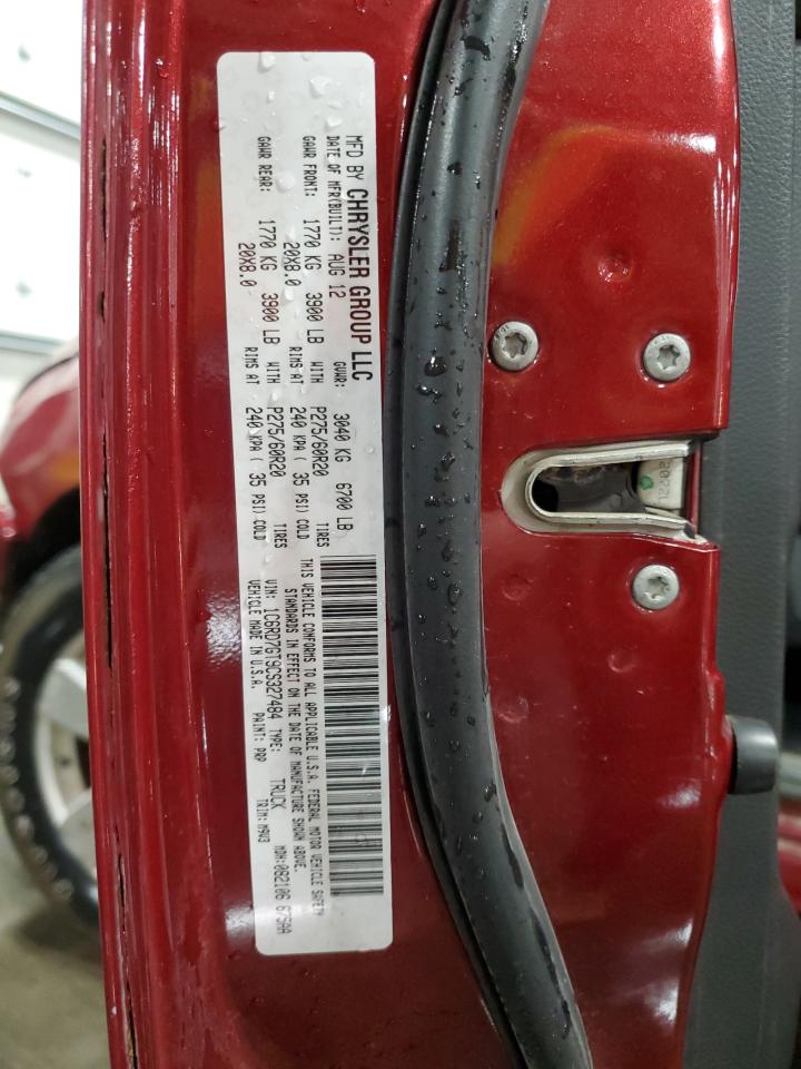 2012 Dodge Ram 1500 Slt VIN: 1C6RD7GT9CS327484 Lot: 93122795