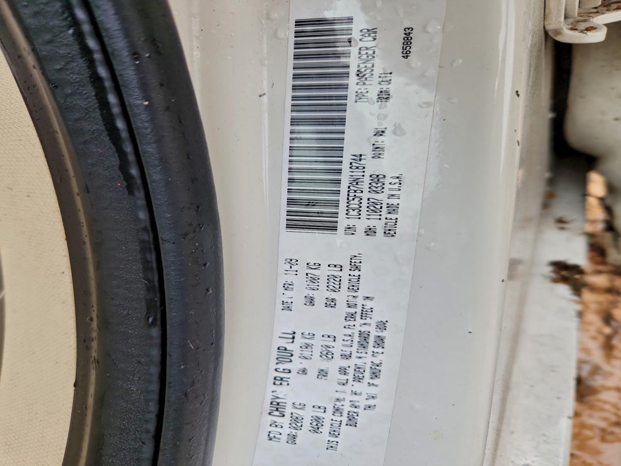 2010 Chrysler Sebring Limited VIN: 1C3CC5FB7AN118744 Lot: 93766935