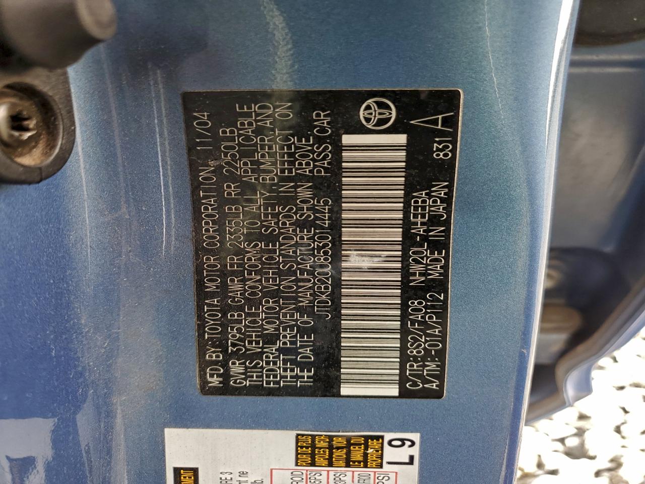 2005 Toyota Prius VIN: JTDKB20U853014445 Lot: 94420525