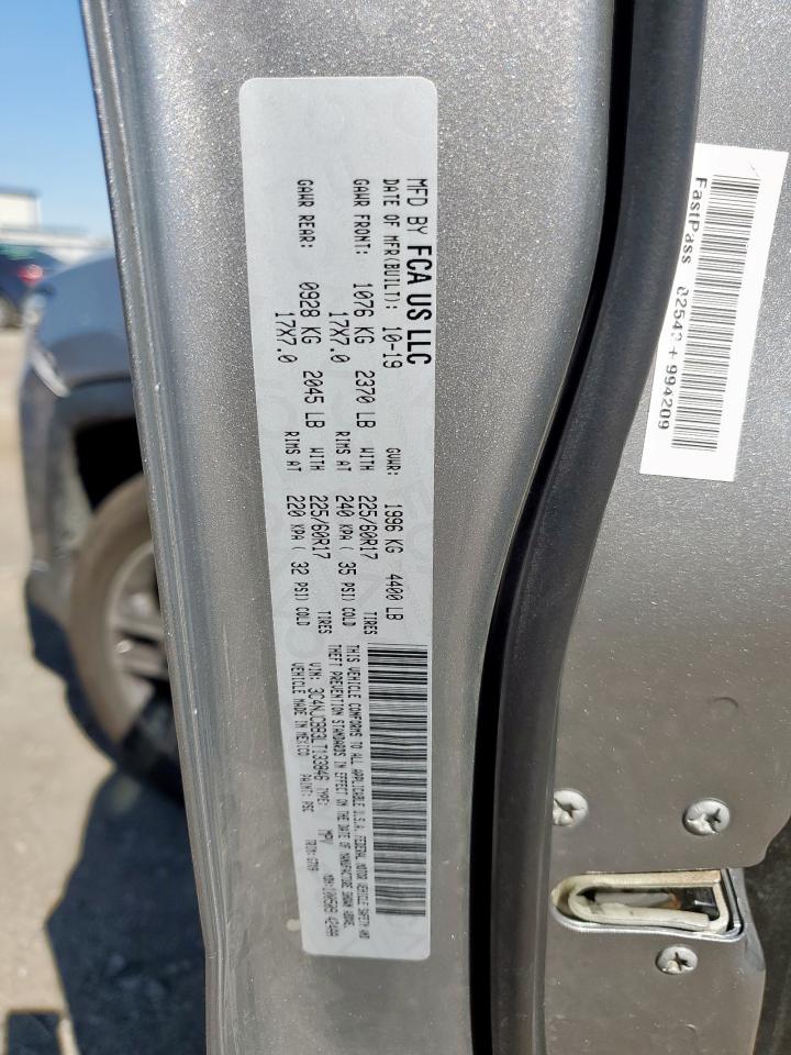 2020 Jeep Compass Latitude VIN: 3C4NJCBB3LT133846 Lot: 91120035